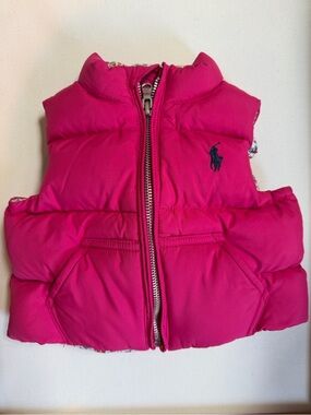 Ralph Lauren Pink Puffer Vest 6M